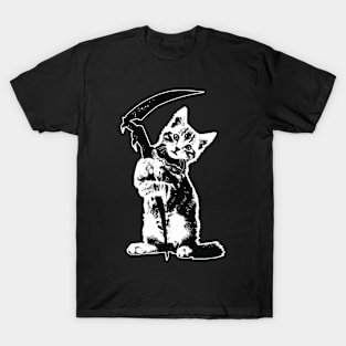 Super Cute Grim Reapurr Kitty, Death Cat, Funny Reaper T-Shirt